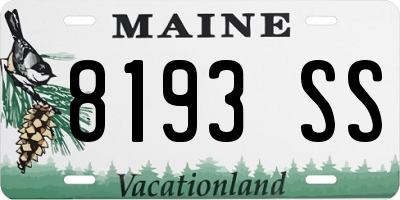 ME license plate 8193SS