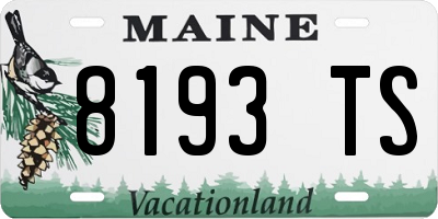 ME license plate 8193TS