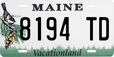 ME license plate 8194TD