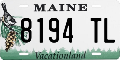 ME license plate 8194TL