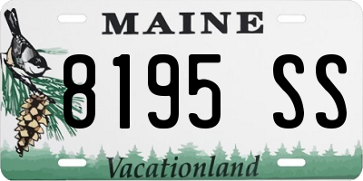 ME license plate 8195SS