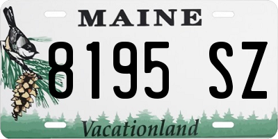 ME license plate 8195SZ