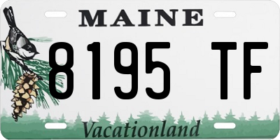 ME license plate 8195TF