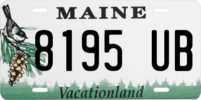ME license plate 8195UB
