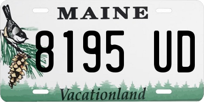 ME license plate 8195UD