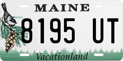 ME license plate 8195UT