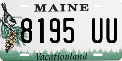 ME license plate 8195UU