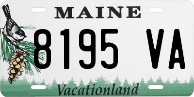 ME license plate 8195VA