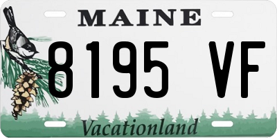 ME license plate 8195VF