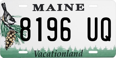 ME license plate 8196UQ