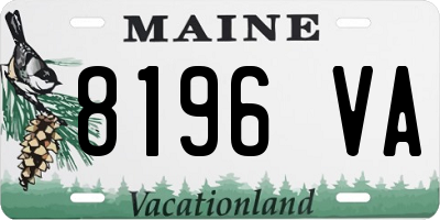 ME license plate 8196VA