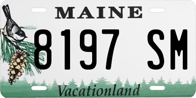 ME license plate 8197SM