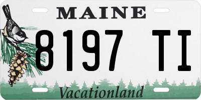 ME license plate 8197TI