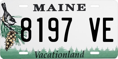 ME license plate 8197VE
