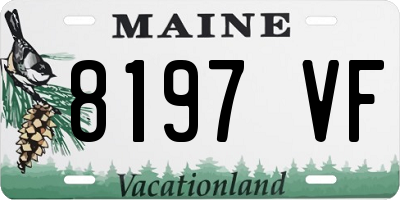 ME license plate 8197VF