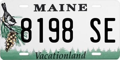 ME license plate 8198SE