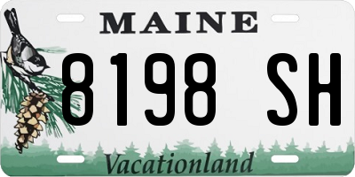 ME license plate 8198SH
