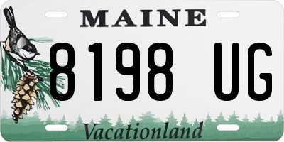ME license plate 8198UG