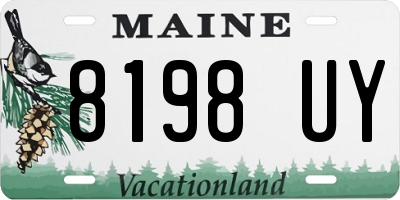ME license plate 8198UY