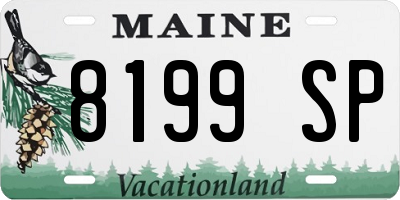ME license plate 8199SP