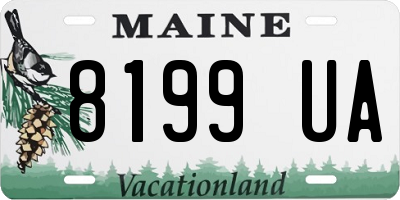 ME license plate 8199UA