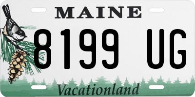 ME license plate 8199UG