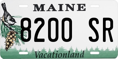 ME license plate 8200SR