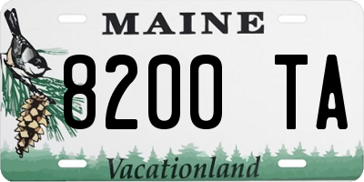 ME license plate 8200TA