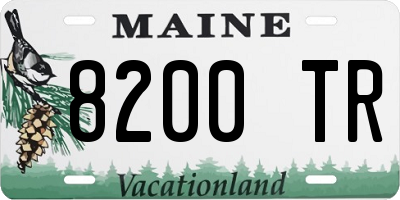 ME license plate 8200TR