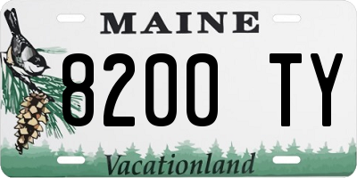 ME license plate 8200TY