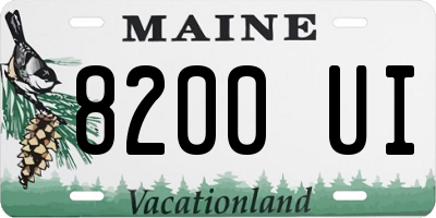 ME license plate 8200UI