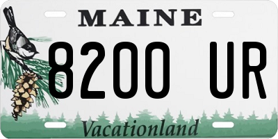 ME license plate 8200UR