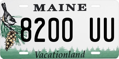 ME license plate 8200UU