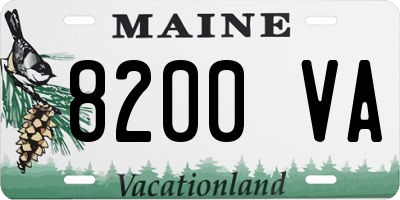 ME license plate 8200VA