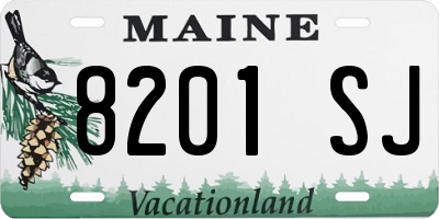 ME license plate 8201SJ