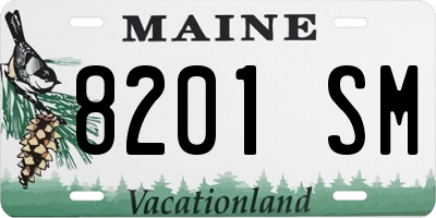 ME license plate 8201SM