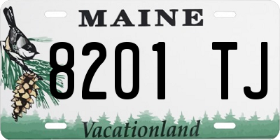 ME license plate 8201TJ