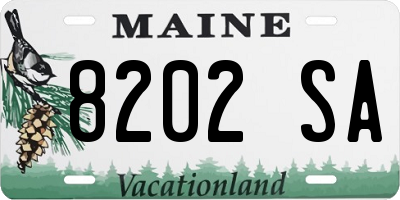 ME license plate 8202SA