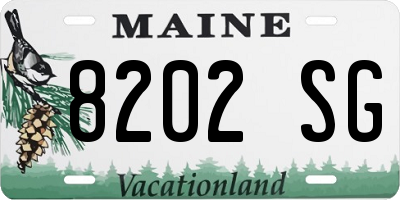 ME license plate 8202SG