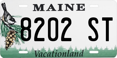 ME license plate 8202ST