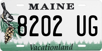 ME license plate 8202UG