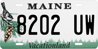 ME license plate 8202UW