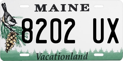ME license plate 8202UX