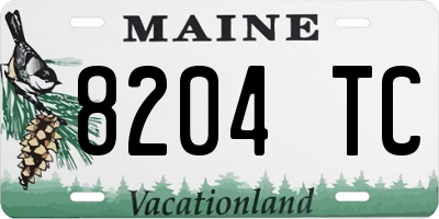 ME license plate 8204TC