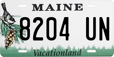 ME license plate 8204UN