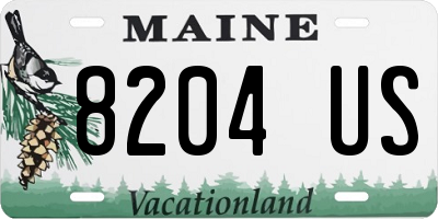 ME license plate 8204US