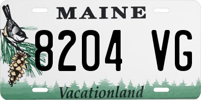 ME license plate 8204VG