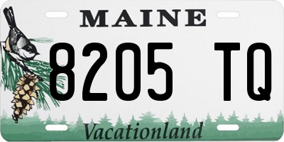 ME license plate 8205TQ