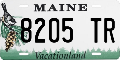 ME license plate 8205TR