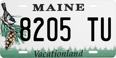 ME license plate 8205TU